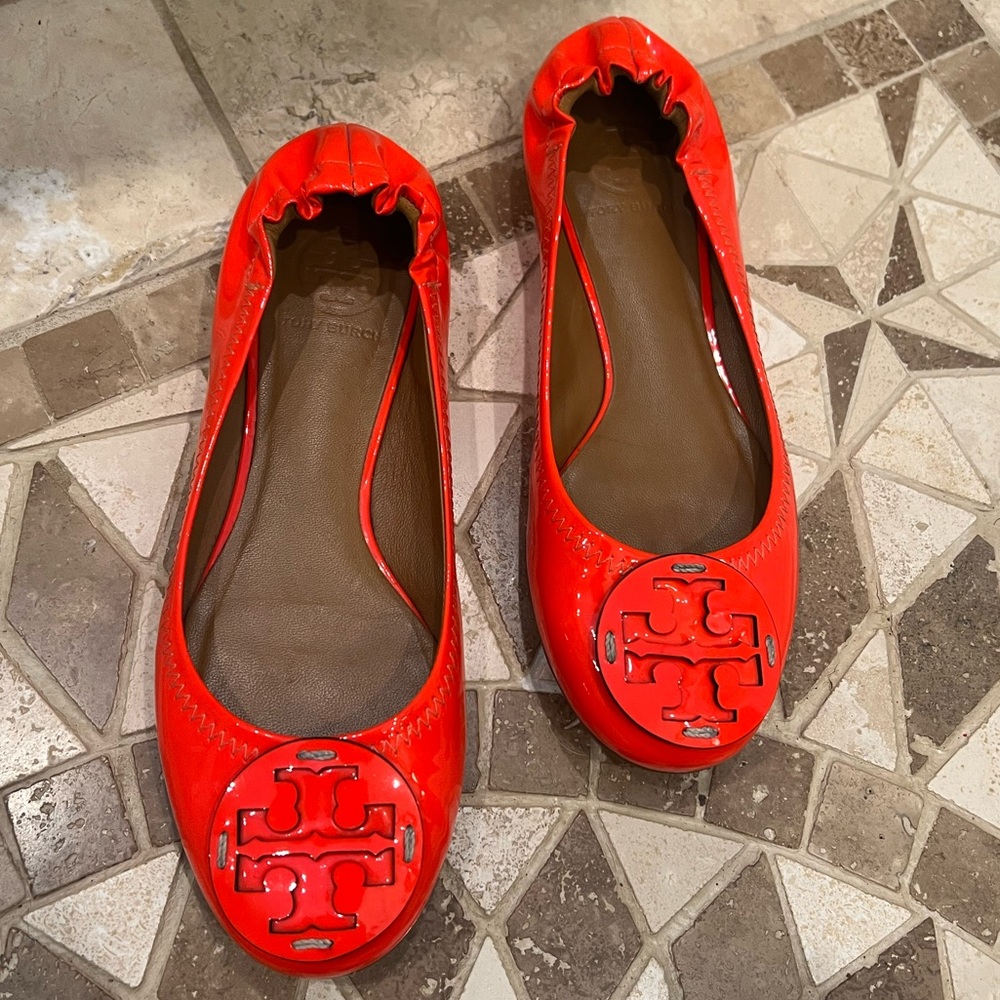 Tory Burch- Hot Orange Flats